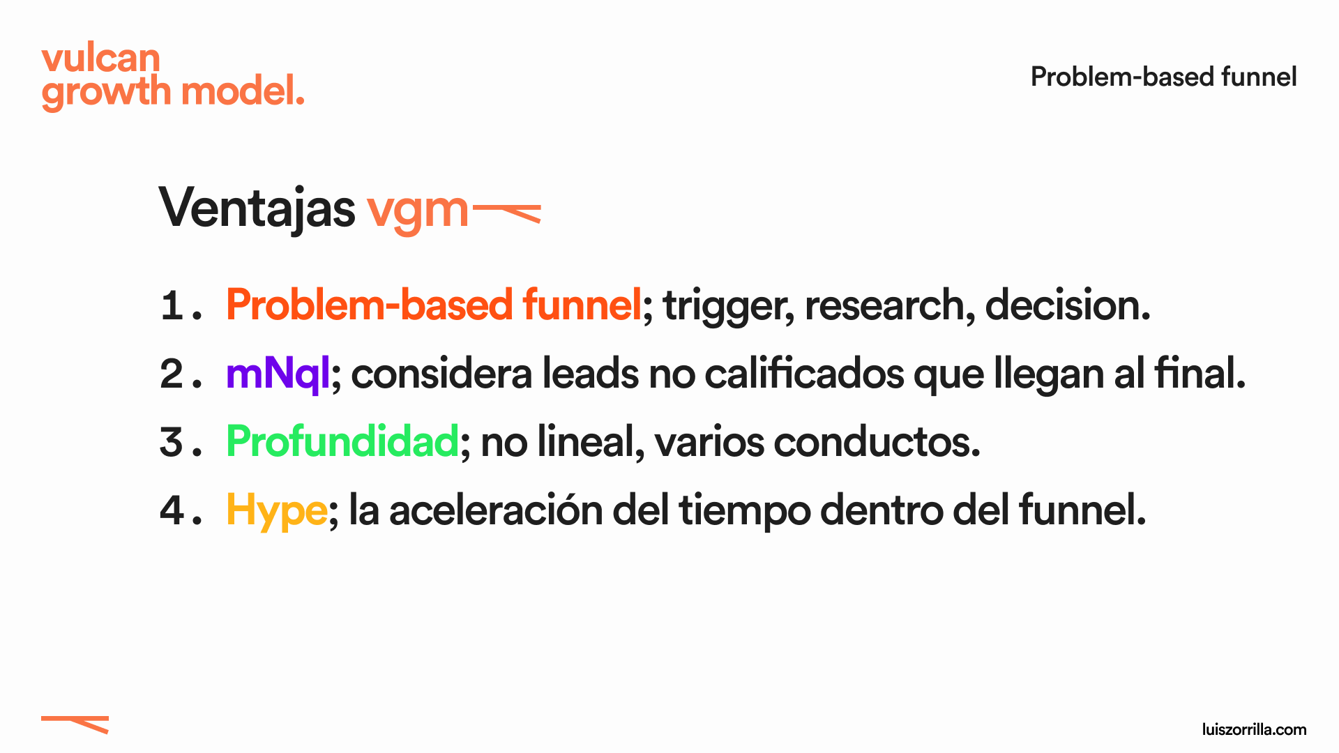 ventajas del vulcan growth model